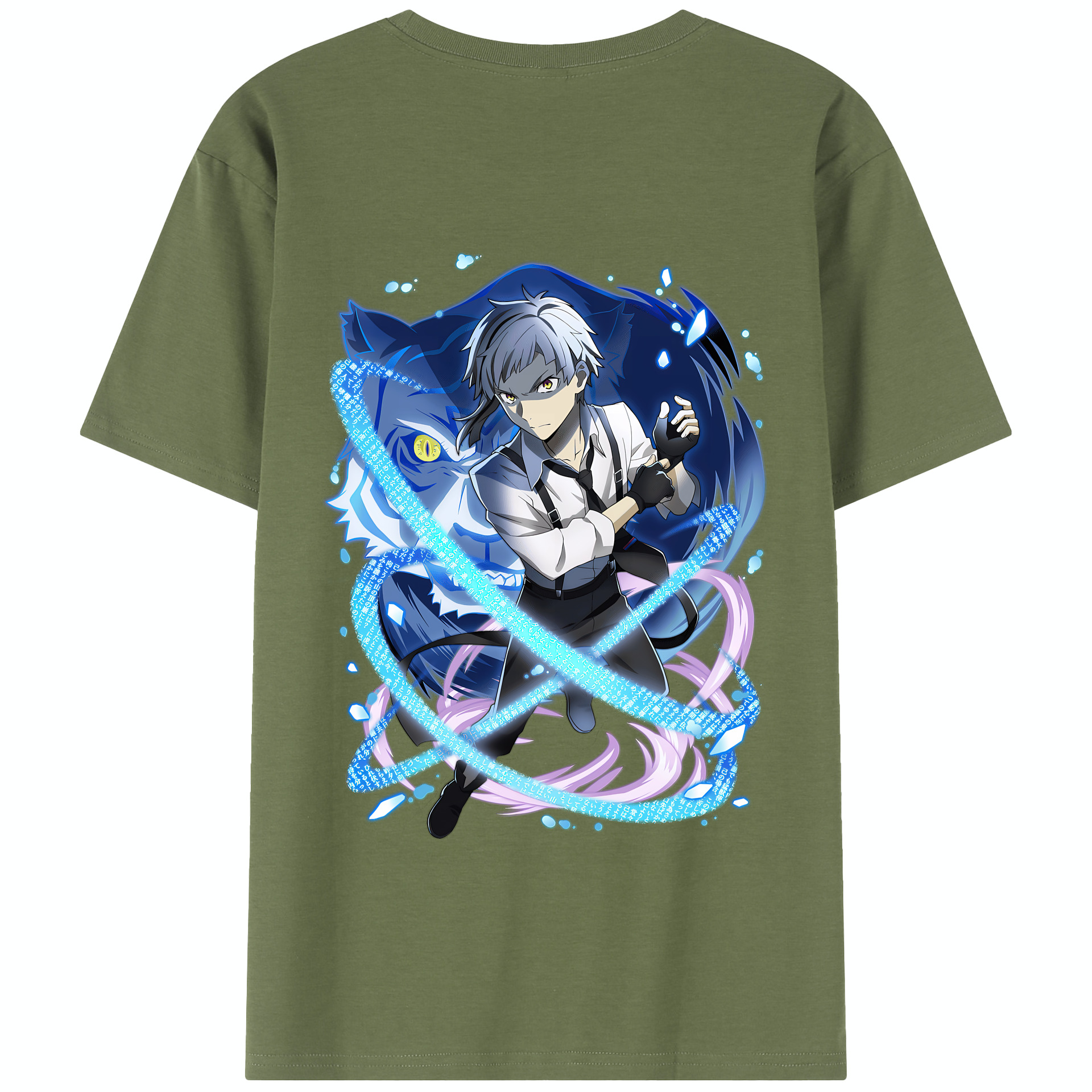 （画像用） 文豪ストレイドッグス Bungo Stray Dogs 綿100％半袖Tシャツ（背面プリント）